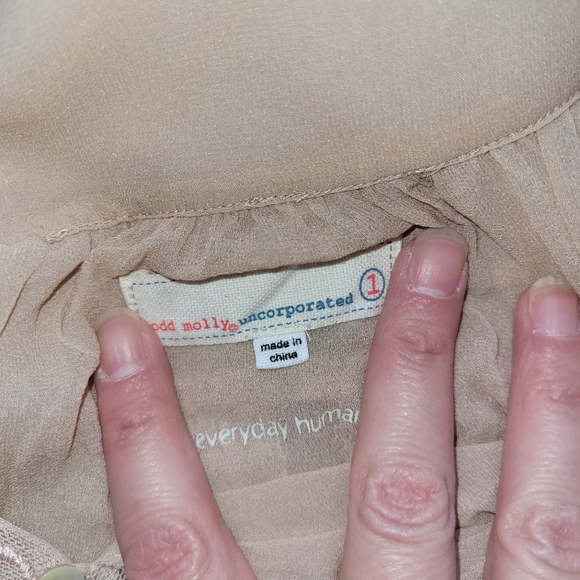 Odd Molly Anthropologie Lace Mesh Cardigan, VGUC, Size S - Picture 7 of 8